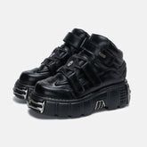 Women 2023 New Dark Punk Leather Shoes Metal Niche Low-BS01031-Veeddydropshipping